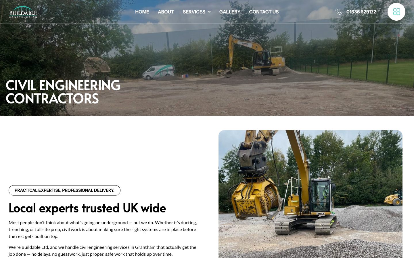 Buildable website: Civil Engineering Contractors Grantham