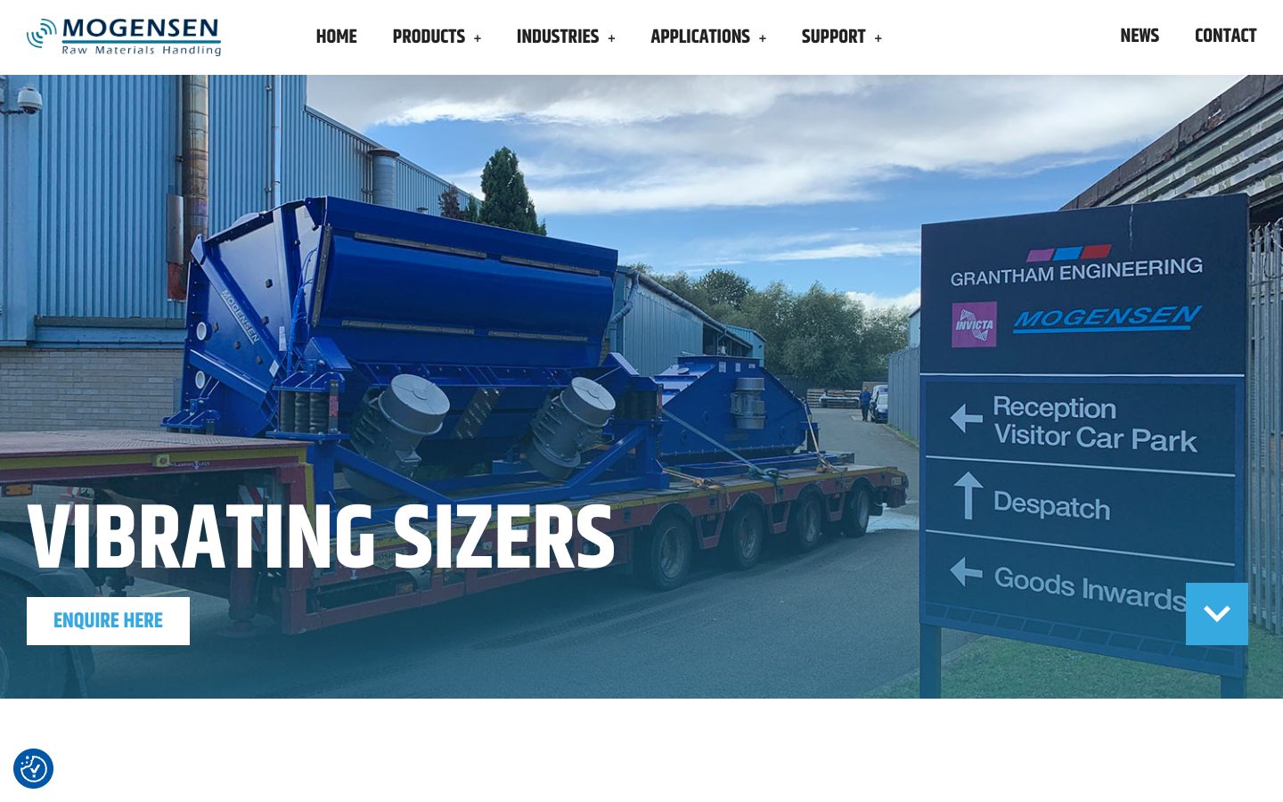 Mogensen website: Vibrating Sizer | Multi