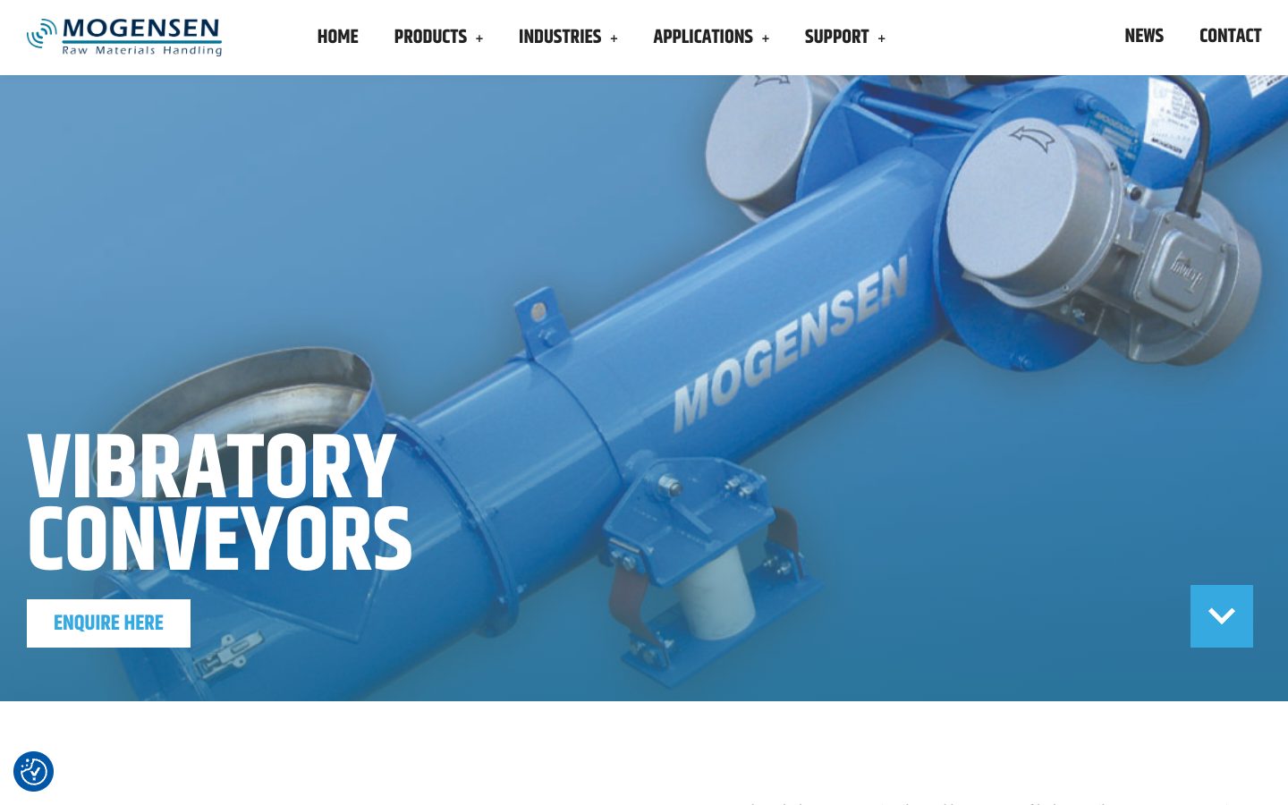 Mogensen website: Vibratory Conveyors UK | Two-Mass & Brute