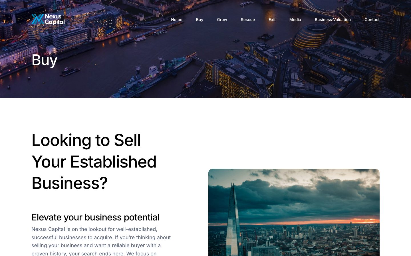 Nexus Capital website: Buy