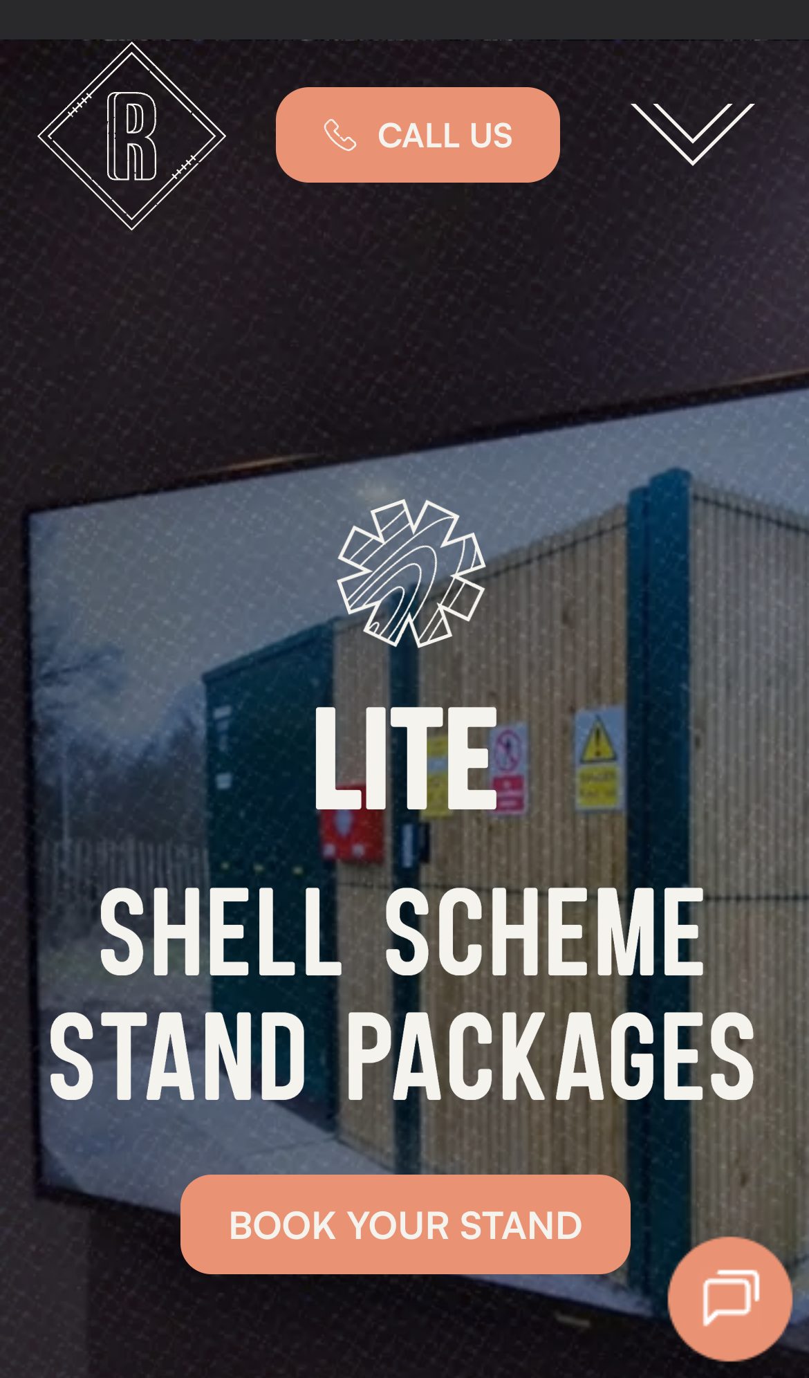 Rocket X website on a phone: LITE | Shell Scheme Stand Exhibitor Packages | Rocket