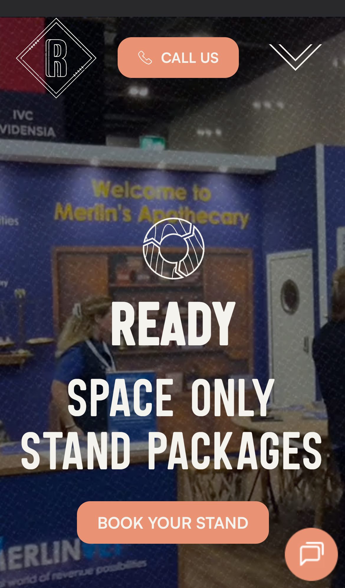 Rocket X website on a phone: READY | Space Only Stand Exhibitor Packages | Rocket