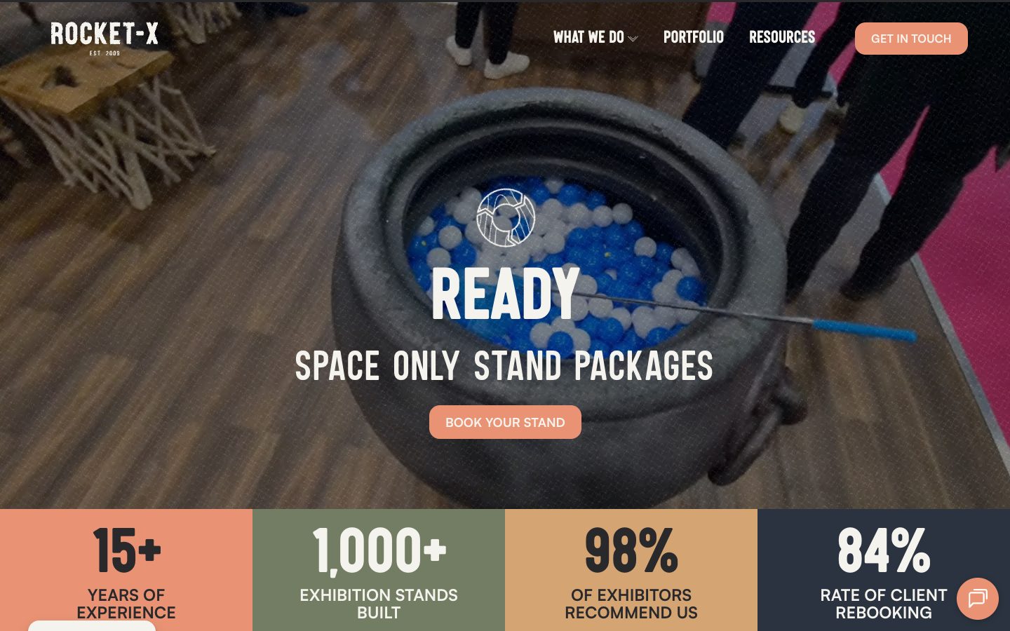 Rocket X website: READY | Space Only Stand Exhibitor Packages | Rocket