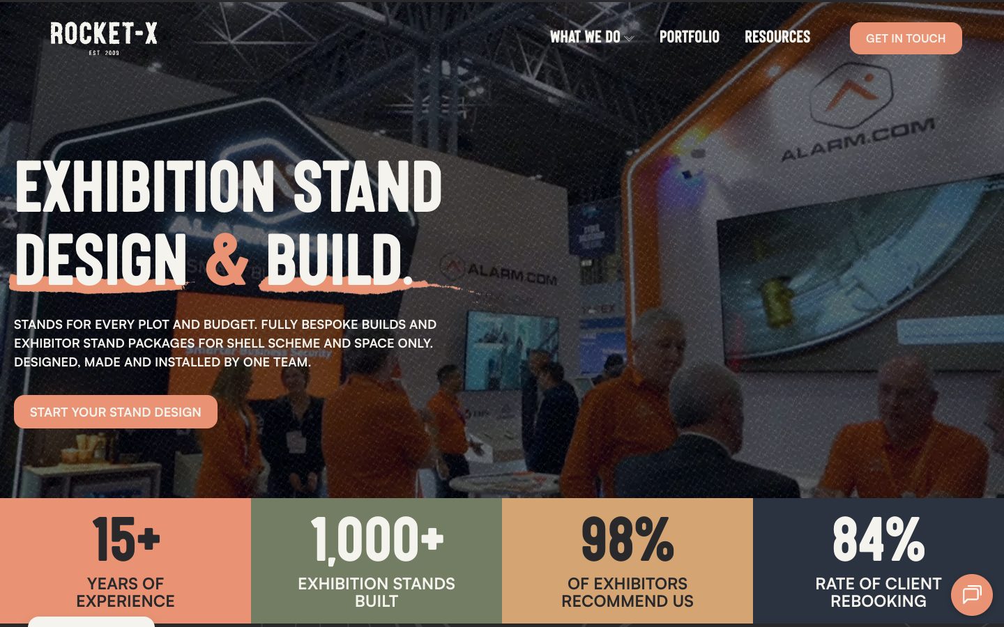 Rocket X website: Exhibition Stand Design & Build | Rocket