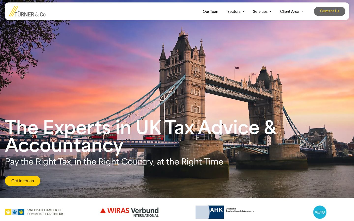 Tuerner & Co website: UK Tax & Accounting for Overseas Businesses